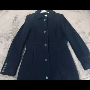 J. Crew Lady Day wool coat black sz 6 fits like 4